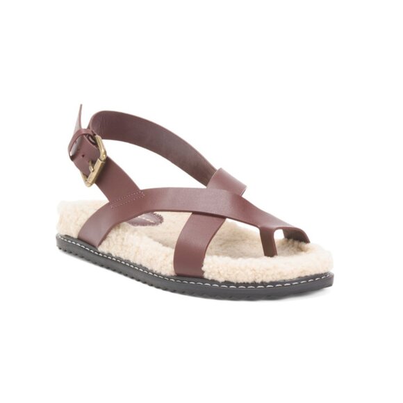 PAULA TORRES grape Leather Genova Flats - Picture 1 of 2